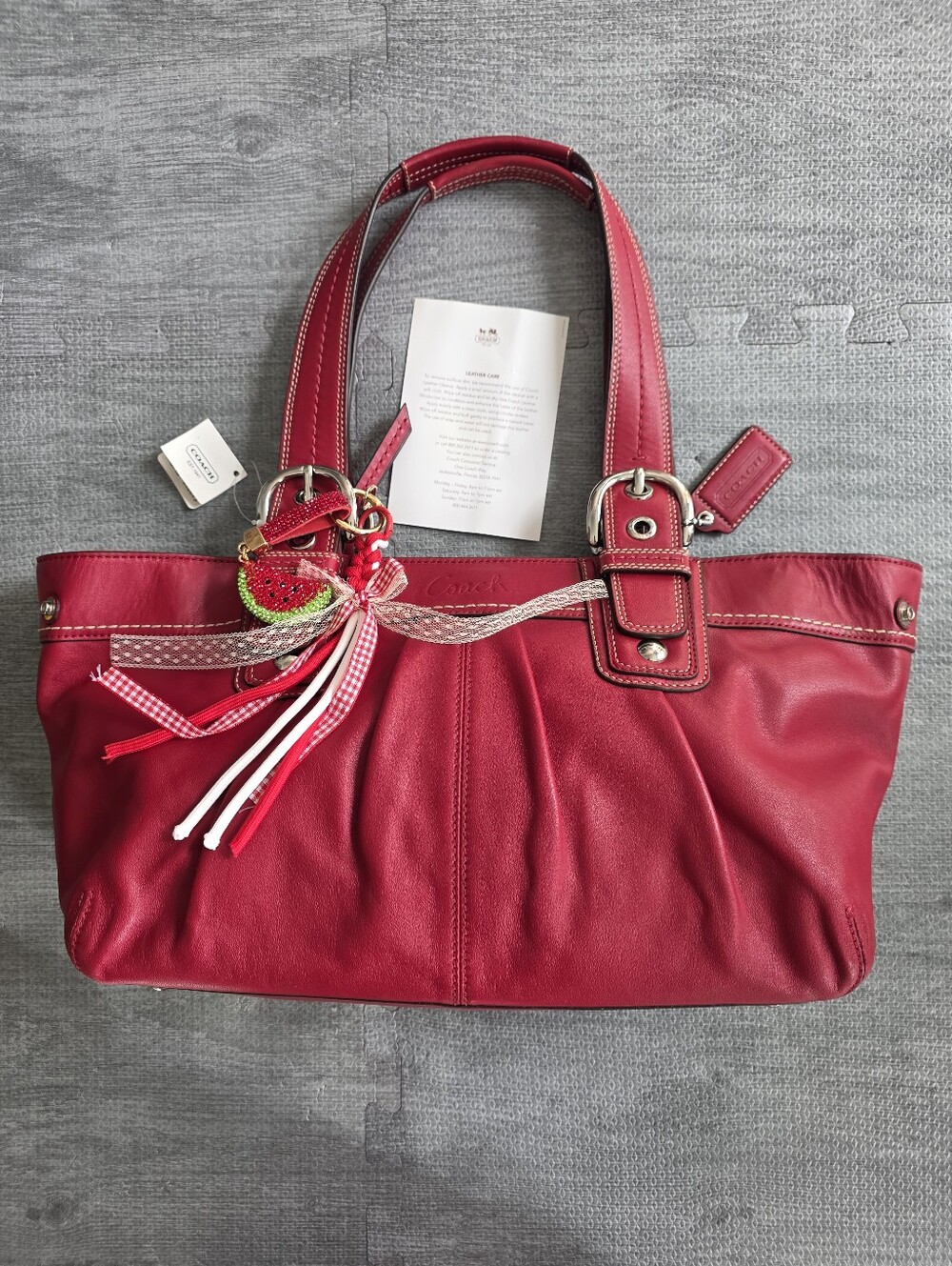 Nwt Coach Y2k Soho Pleated Tote Bag